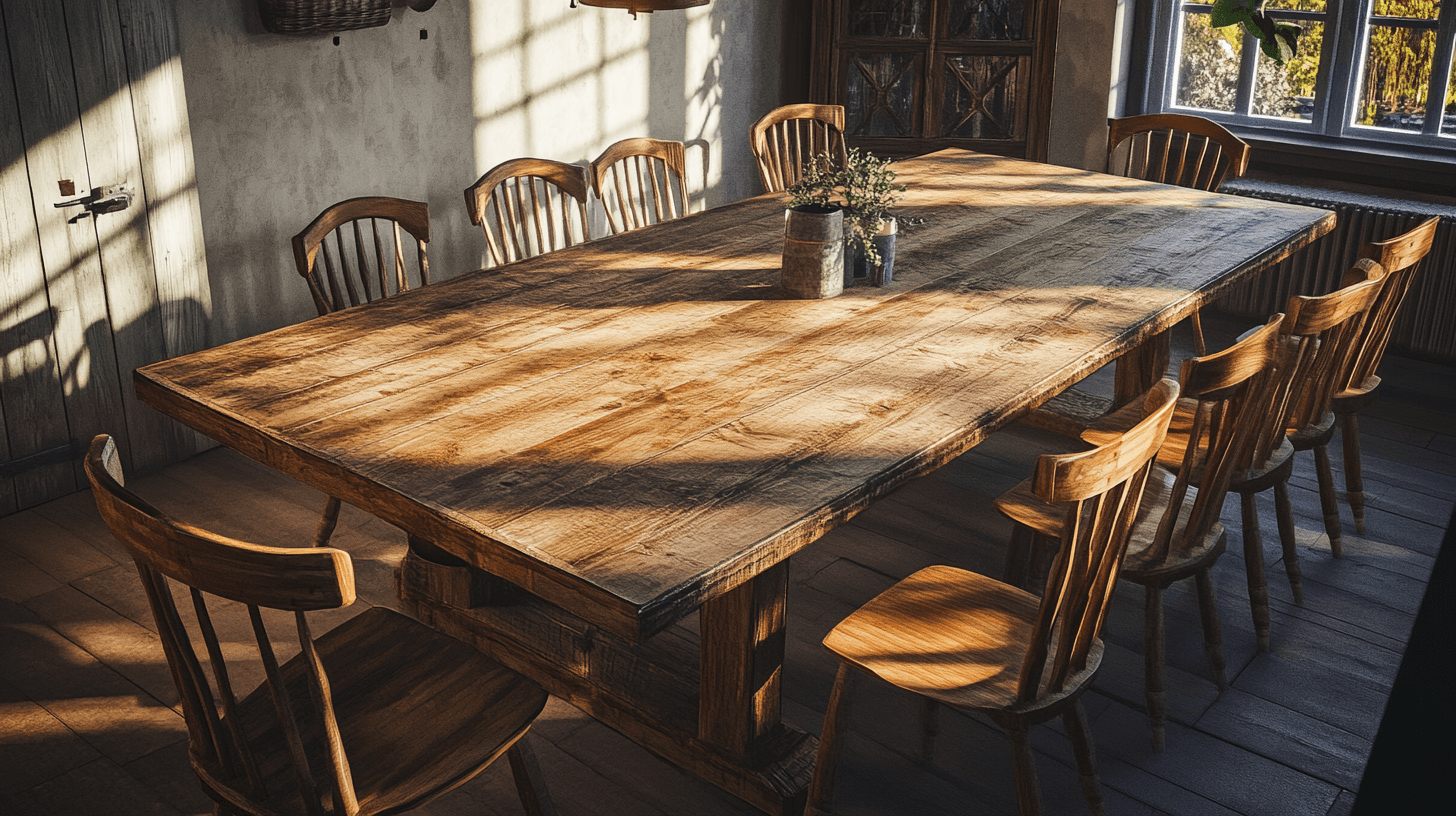 Tavoli da pranzo rustici come fulcro della sala da pranzo