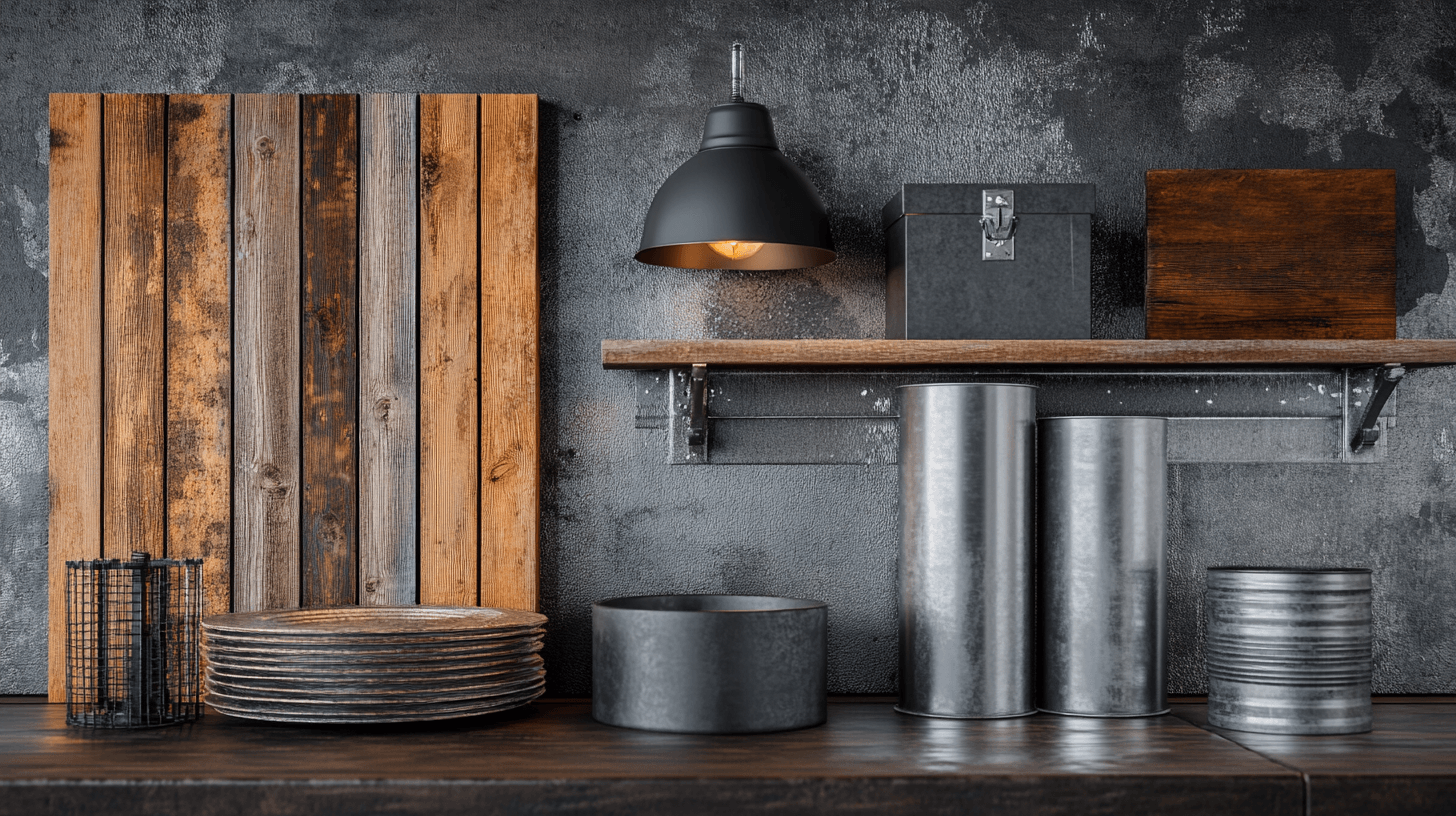 Elementi decorativi per la sala da pranzo industriale