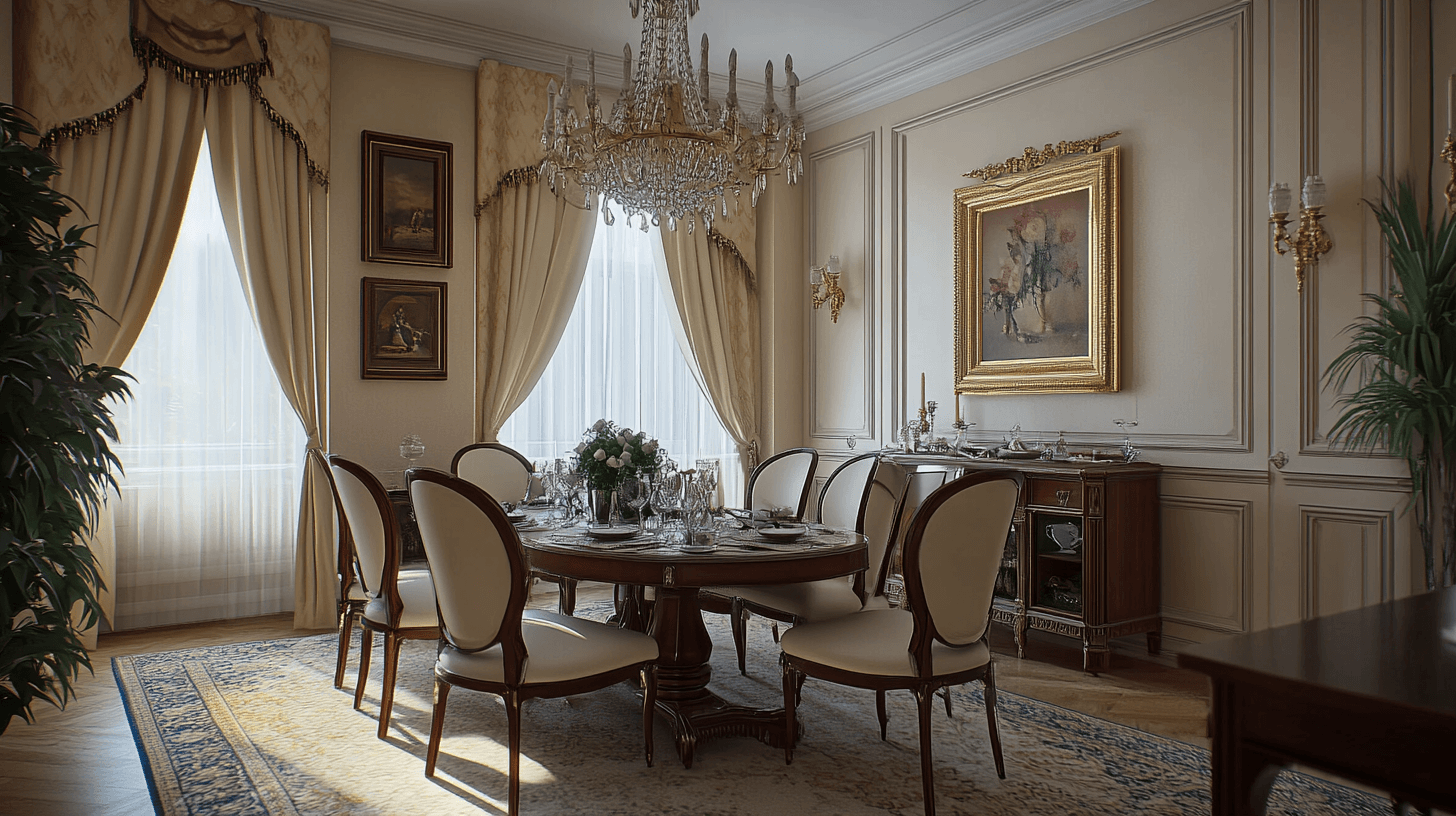 Decorazioni e accessori per la sala da pranzo classica