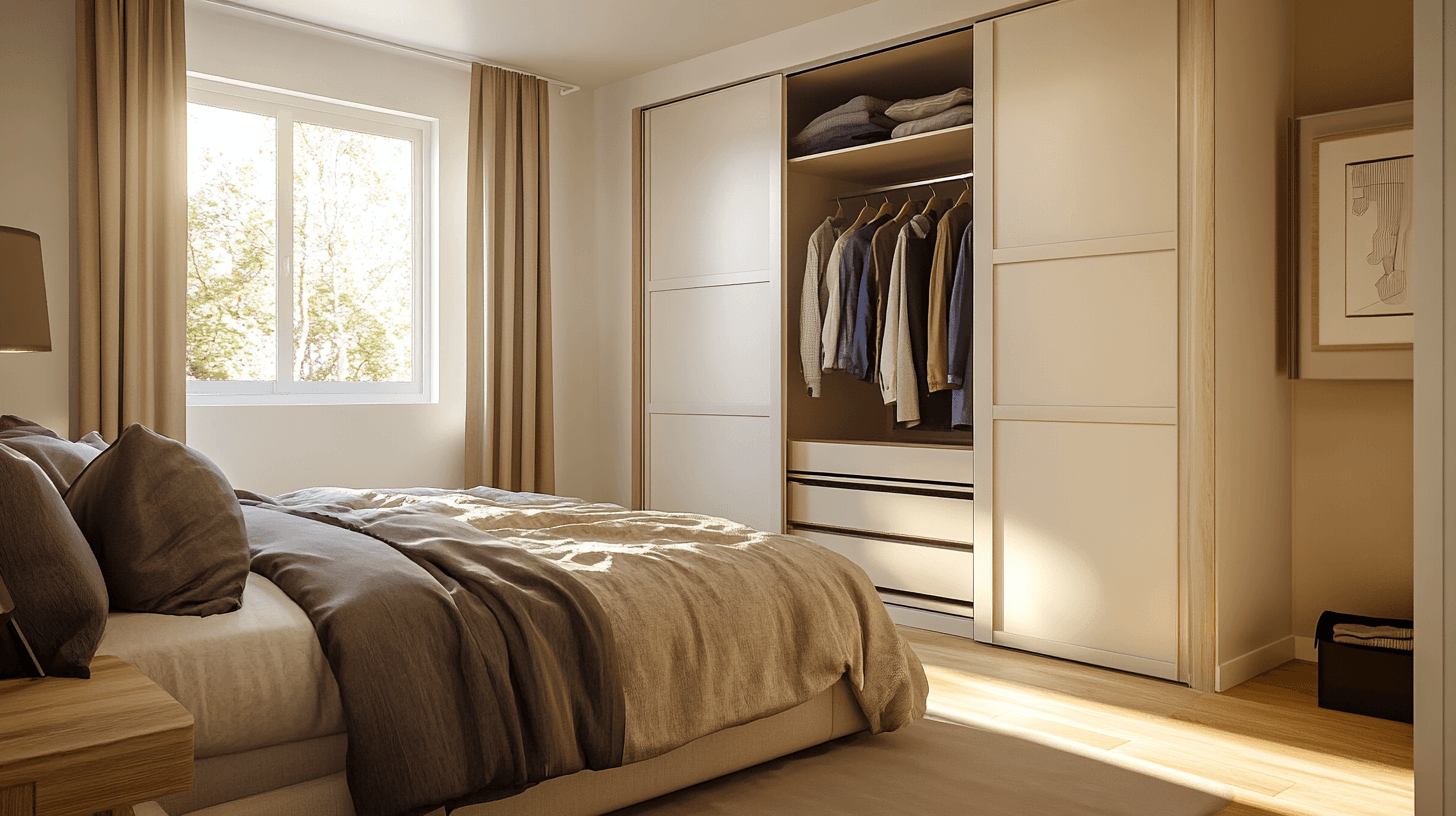 Eleganza salvaspazio: Armadi con ante scorrevoli in camera da letto