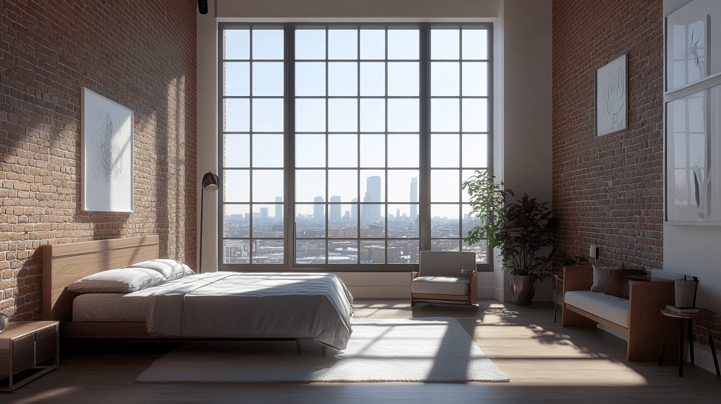 Camera da letto in stile loft: Progetta in modo moderno e aperto