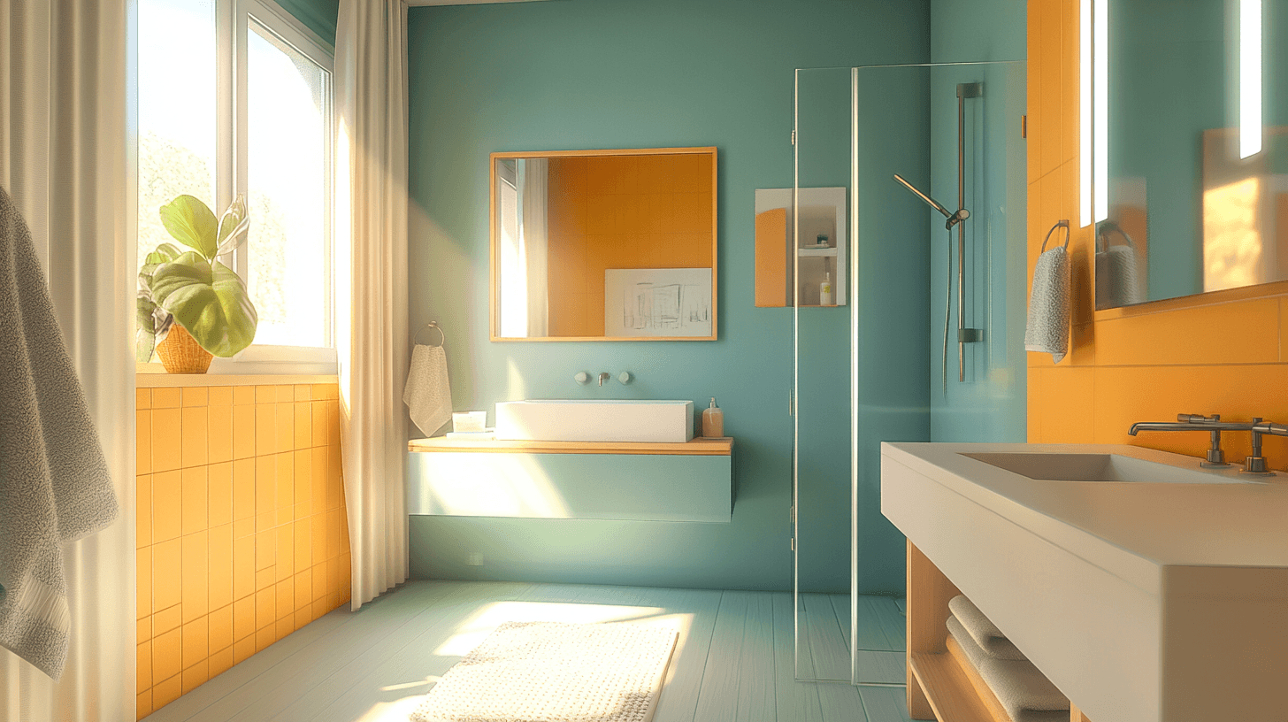 Bagno in stile scandinavo: Colori chiari e linee pulite