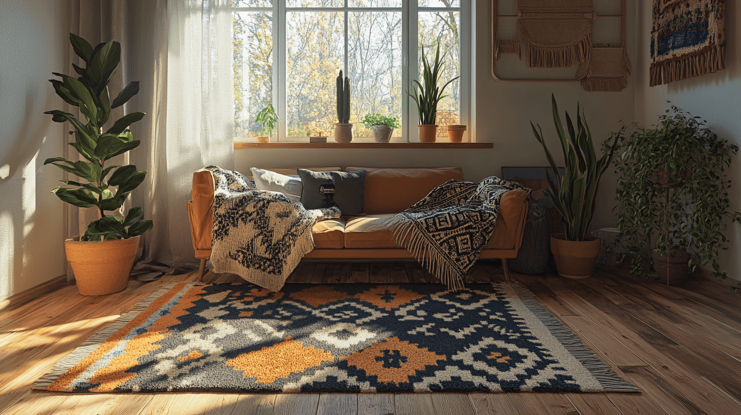 Tessuti come decorazione: tappeti, coperte e altro