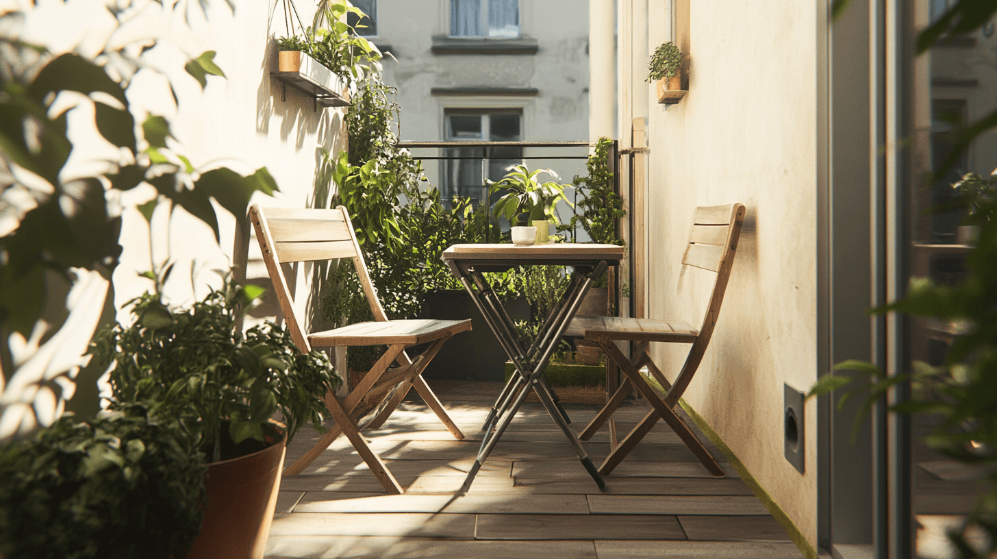 Goditi l'aria fresca: mobili da balcone per piccoli spazi