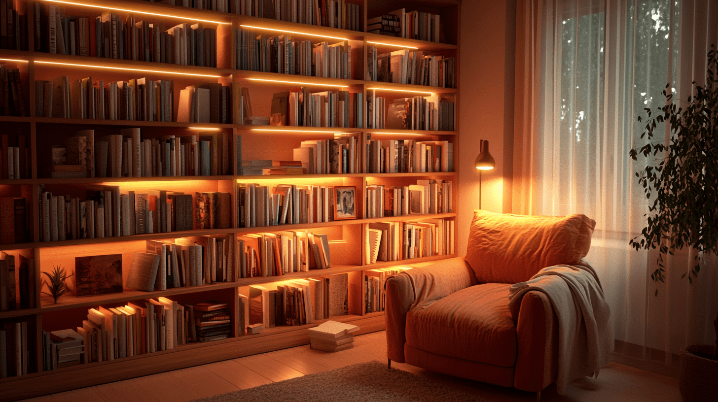 Soggiorno con biblioteca integrata: presentare i libri con stile