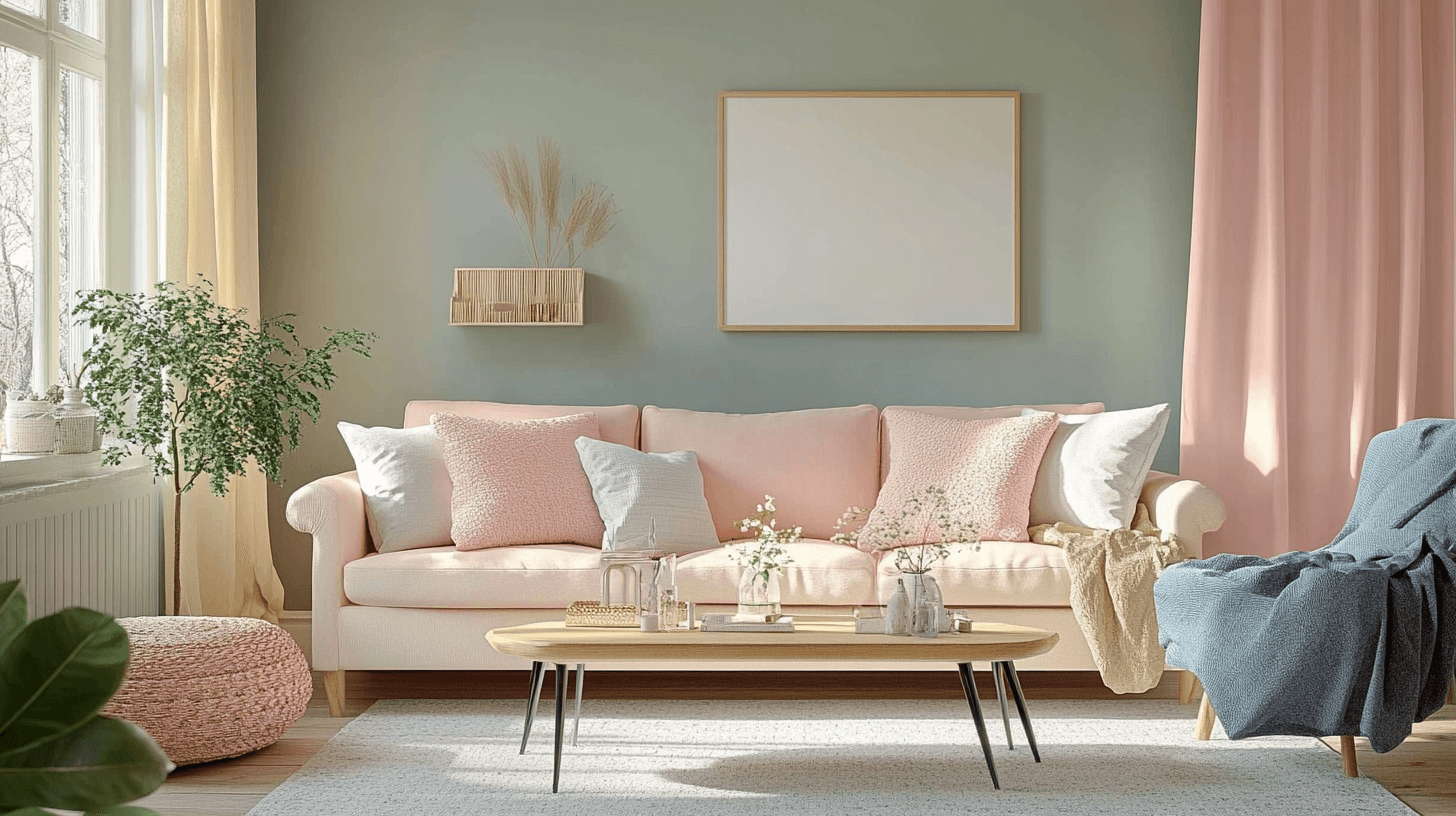 Palette di colori e materiali in stile Nordic Vintage