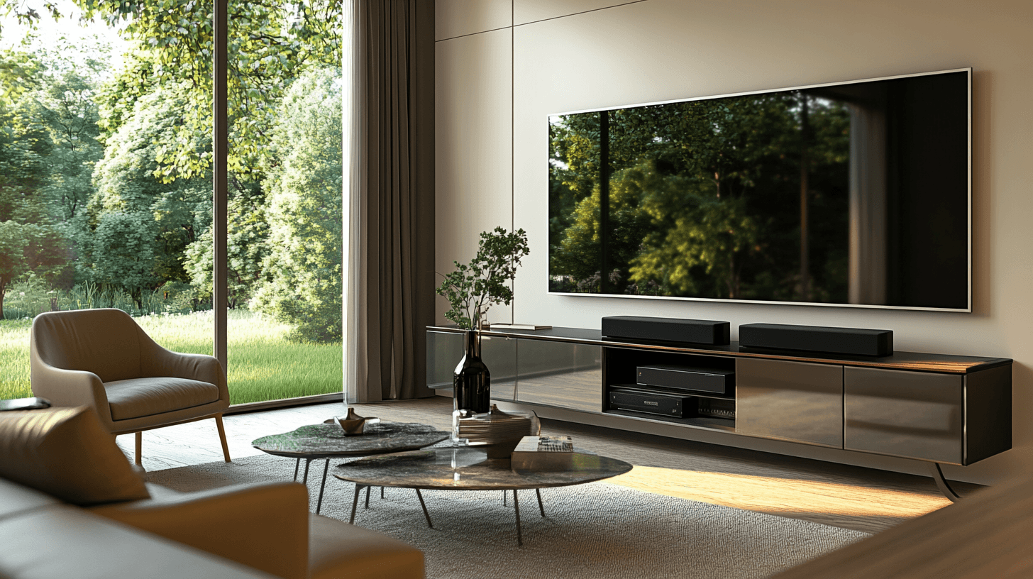 Soggiorno con Media-Center: integrare la tecnologia con stile