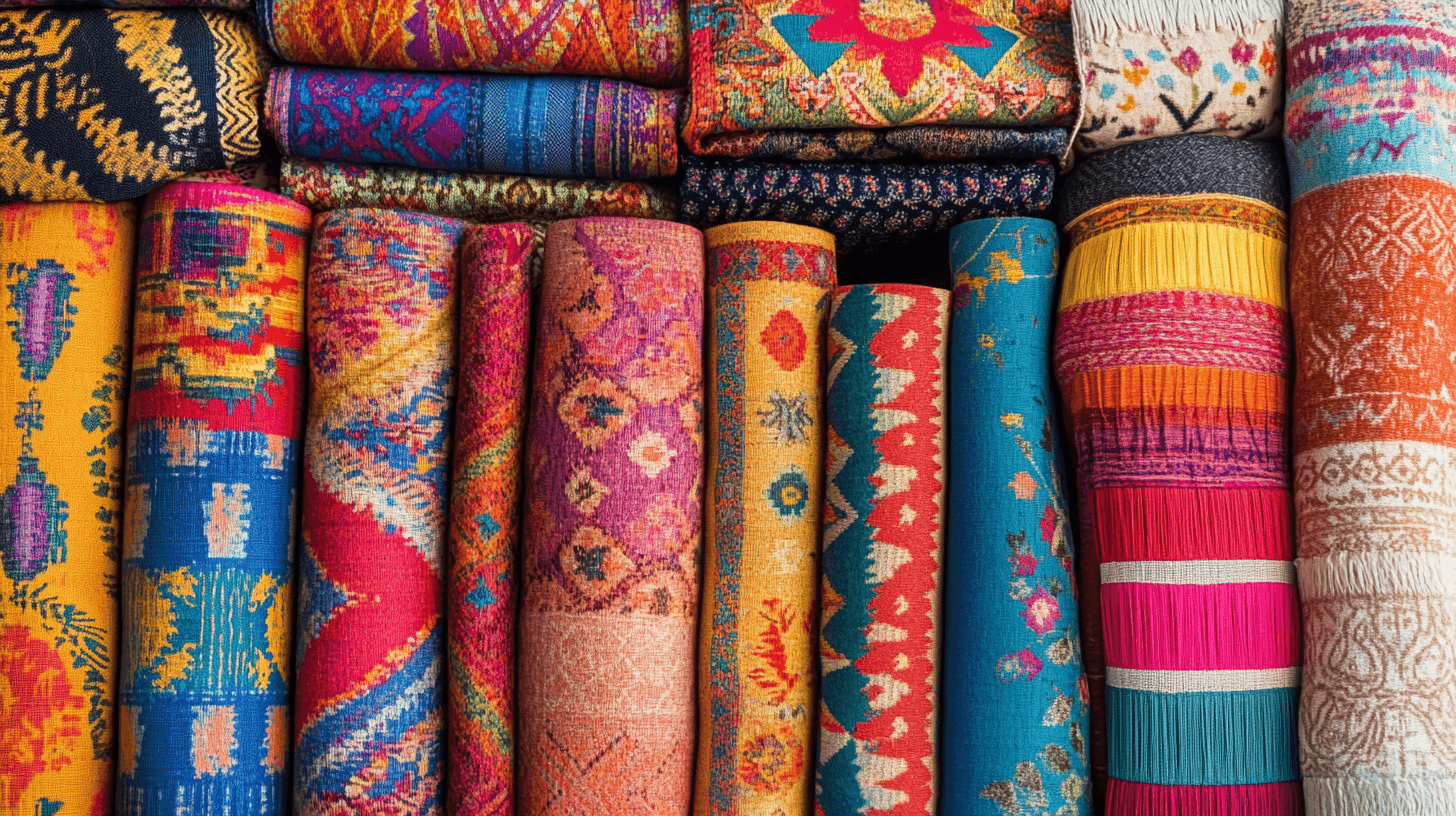 Combinazioni di colori e motivi nello stile Colorful Boho