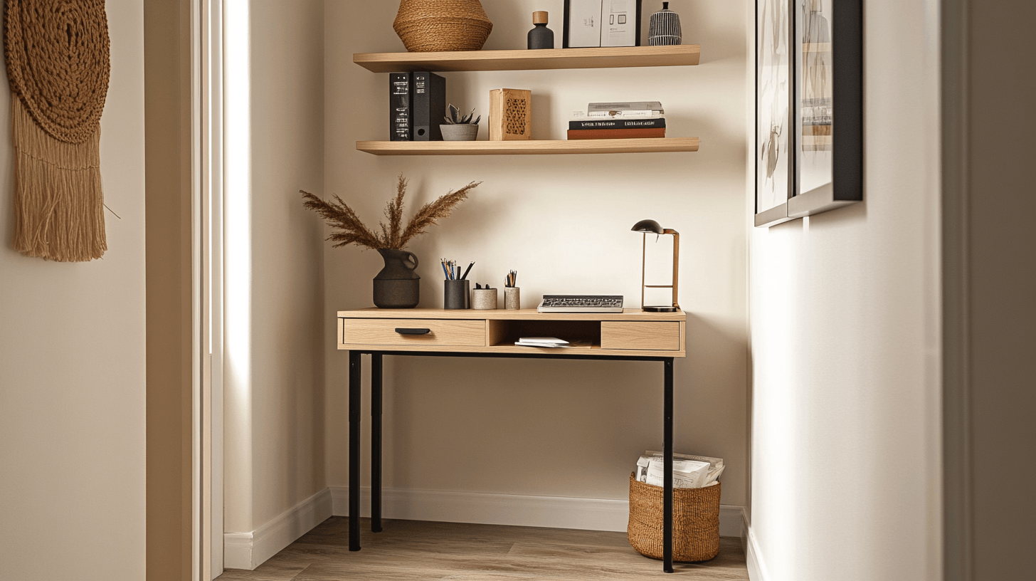 Home-Office nel corridoio: Uso creativo di piccoli spazi