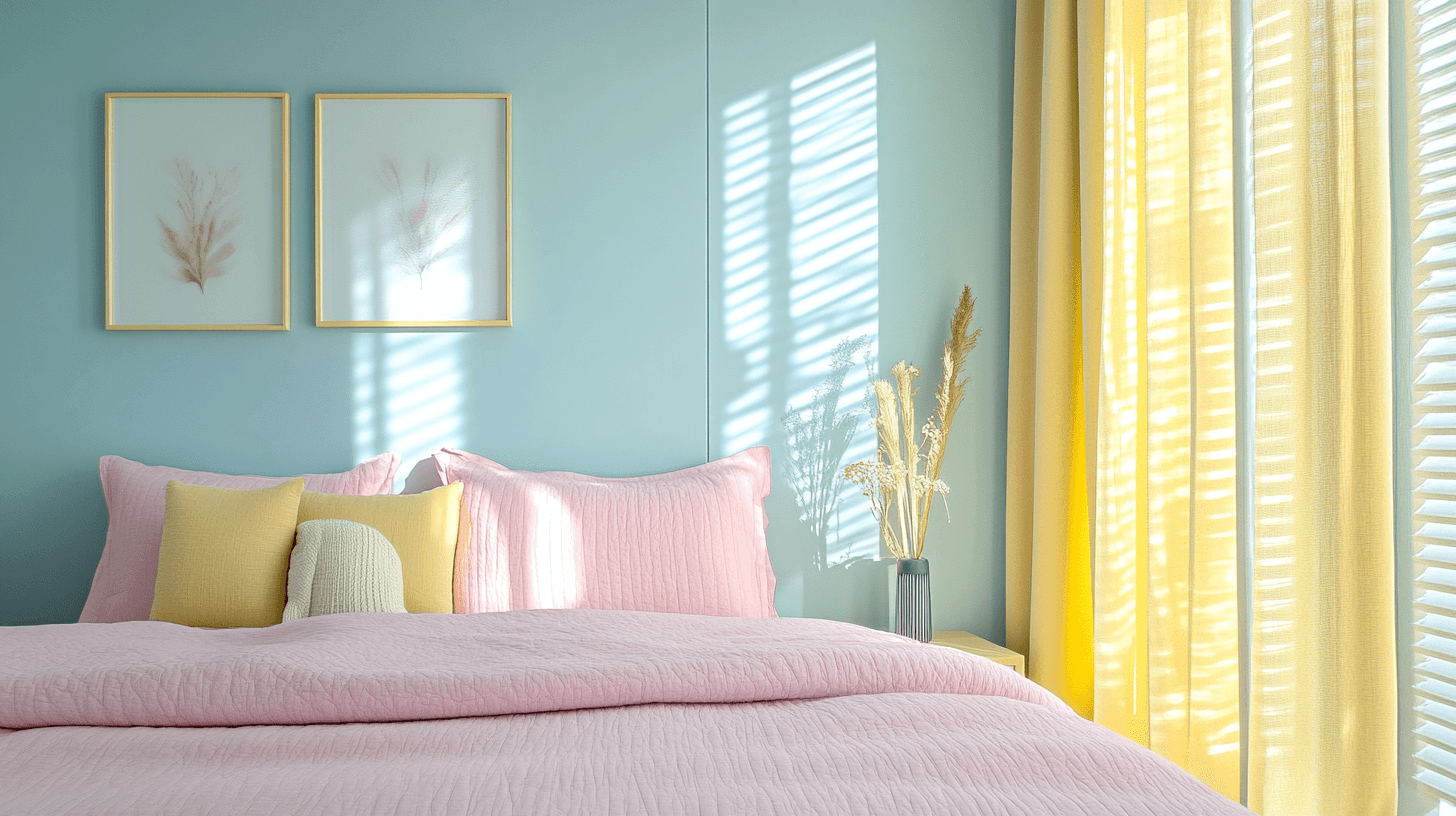 Camera da letto in pastello: Un'oasi di tranquillità