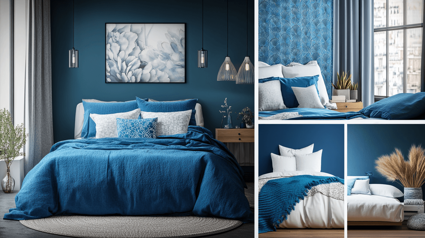 Combinazioni di colori e stili per camere da letto blu