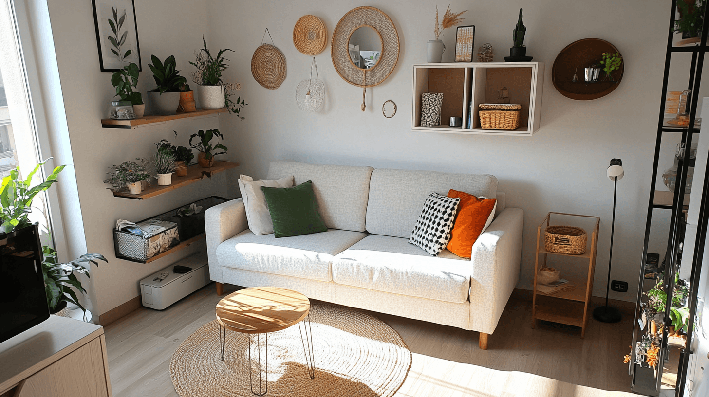 Idee creative per piccoli soggiorni: spazio di archiviazione e design