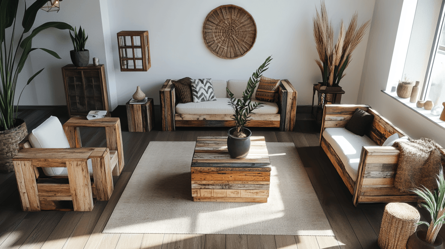 Idee di arredamento eleganti con mobili in legno riciclato
