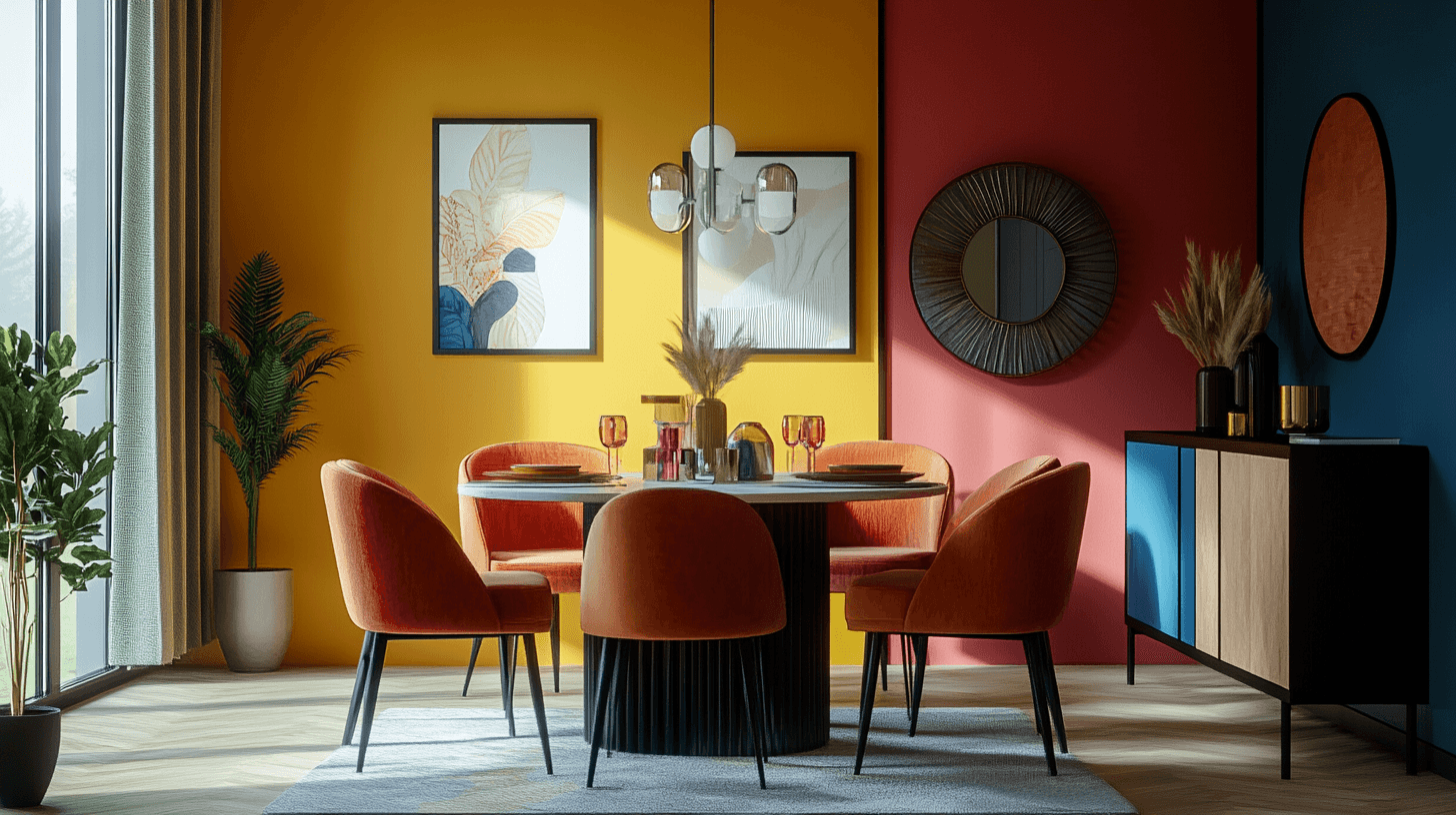 Colori vivaci nella sala da pranzo: energia e gioia di vivere durante i pasti