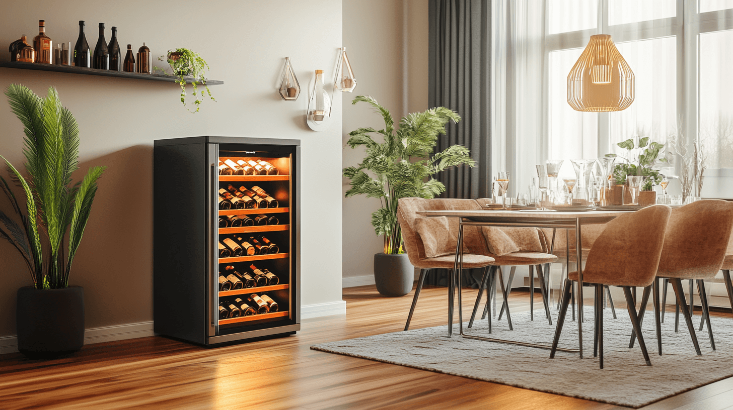 Idee di design per una sala da pranzo con cantinetta