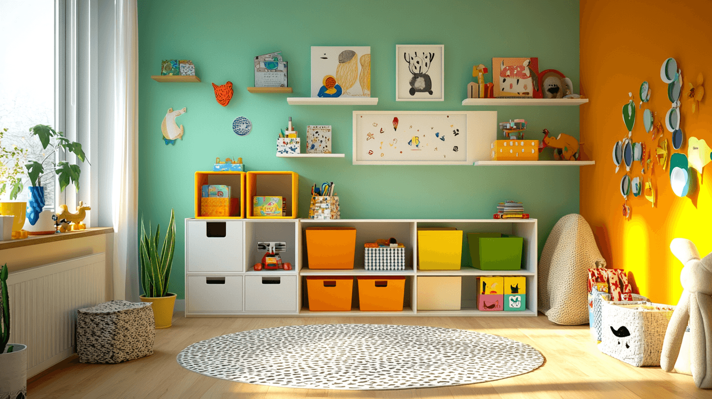 Cameretta con soluzioni di stoccaggio: ordine e gioco in uno