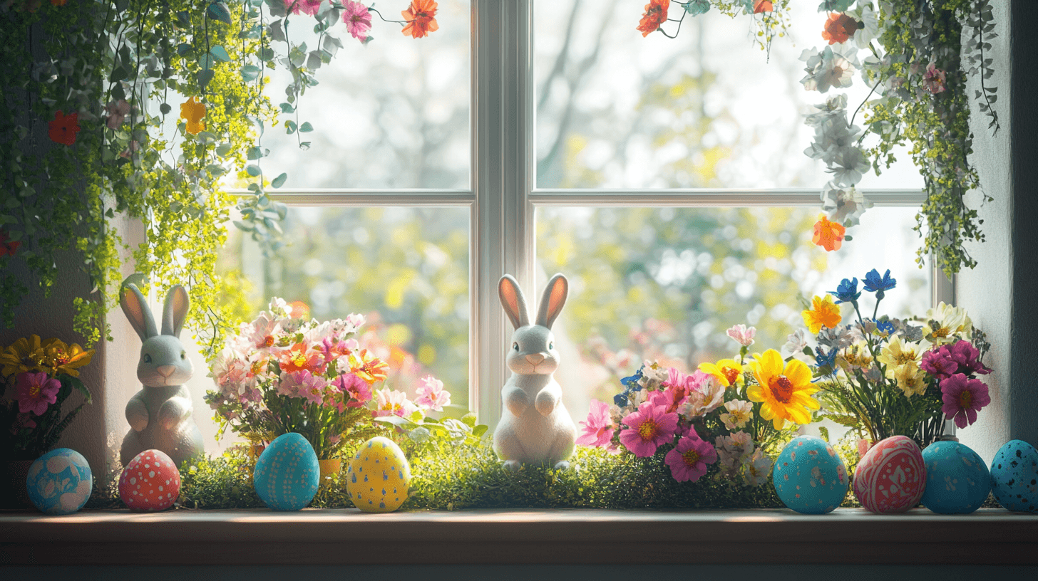 Decorazioni per finestre per accenti primaverili