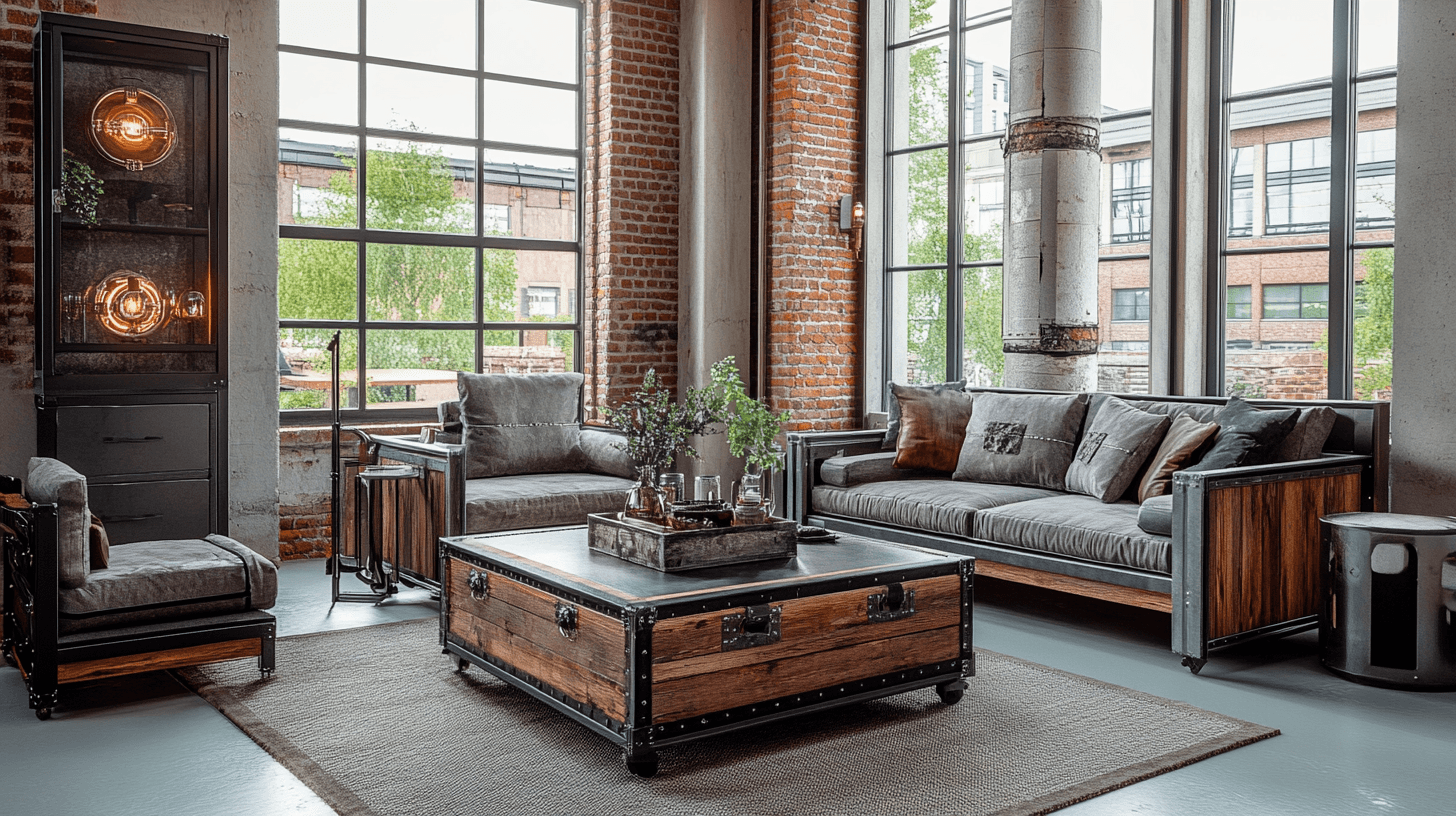 Chic Industriale: Materiali robusti combinati con stile