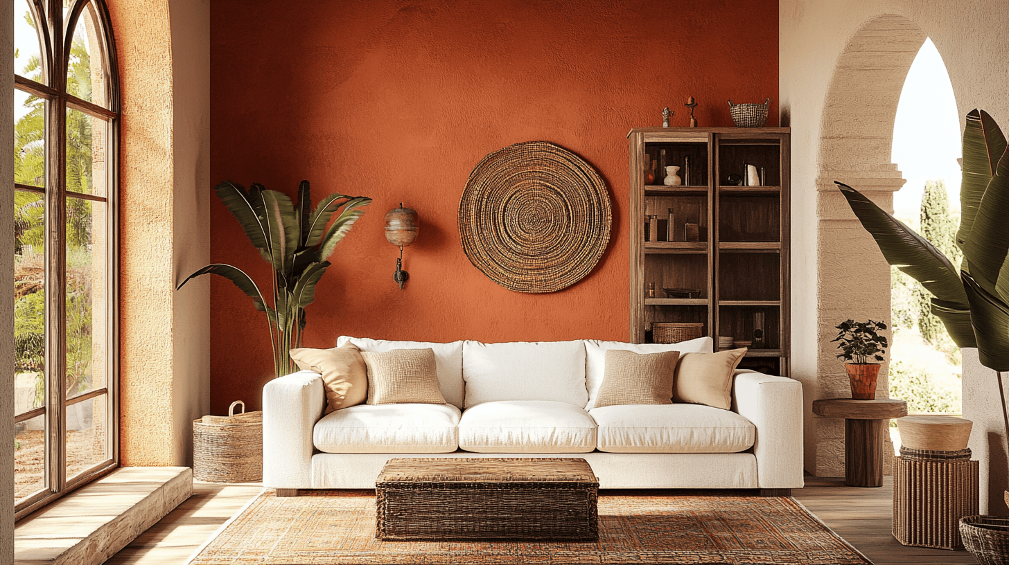 Stili abitativi che completano perfettamente i toni del terracotta