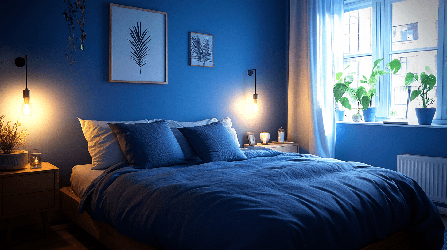 L'effetto calmante del blu nella camera da letto