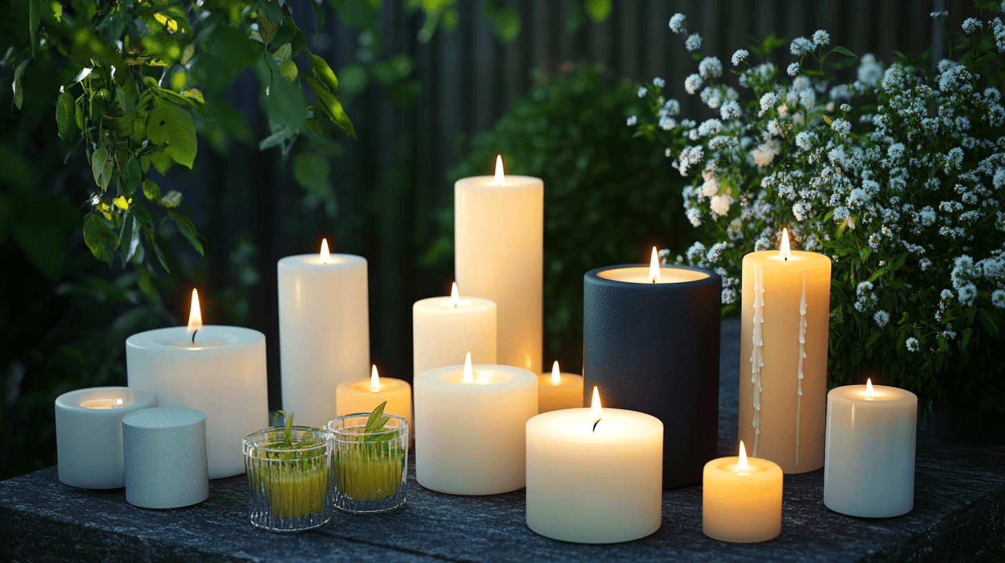 La varietà di candele per esterni