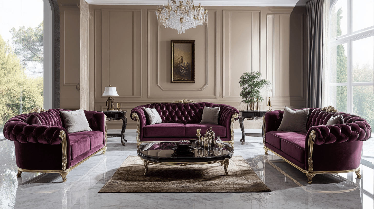 Lusso italiano: Mobili opulenti e materiali pregiati