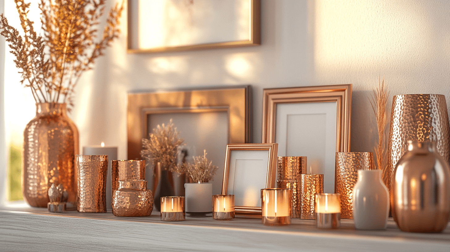 Decorazione con rame: accenti metallici per il soggiorno