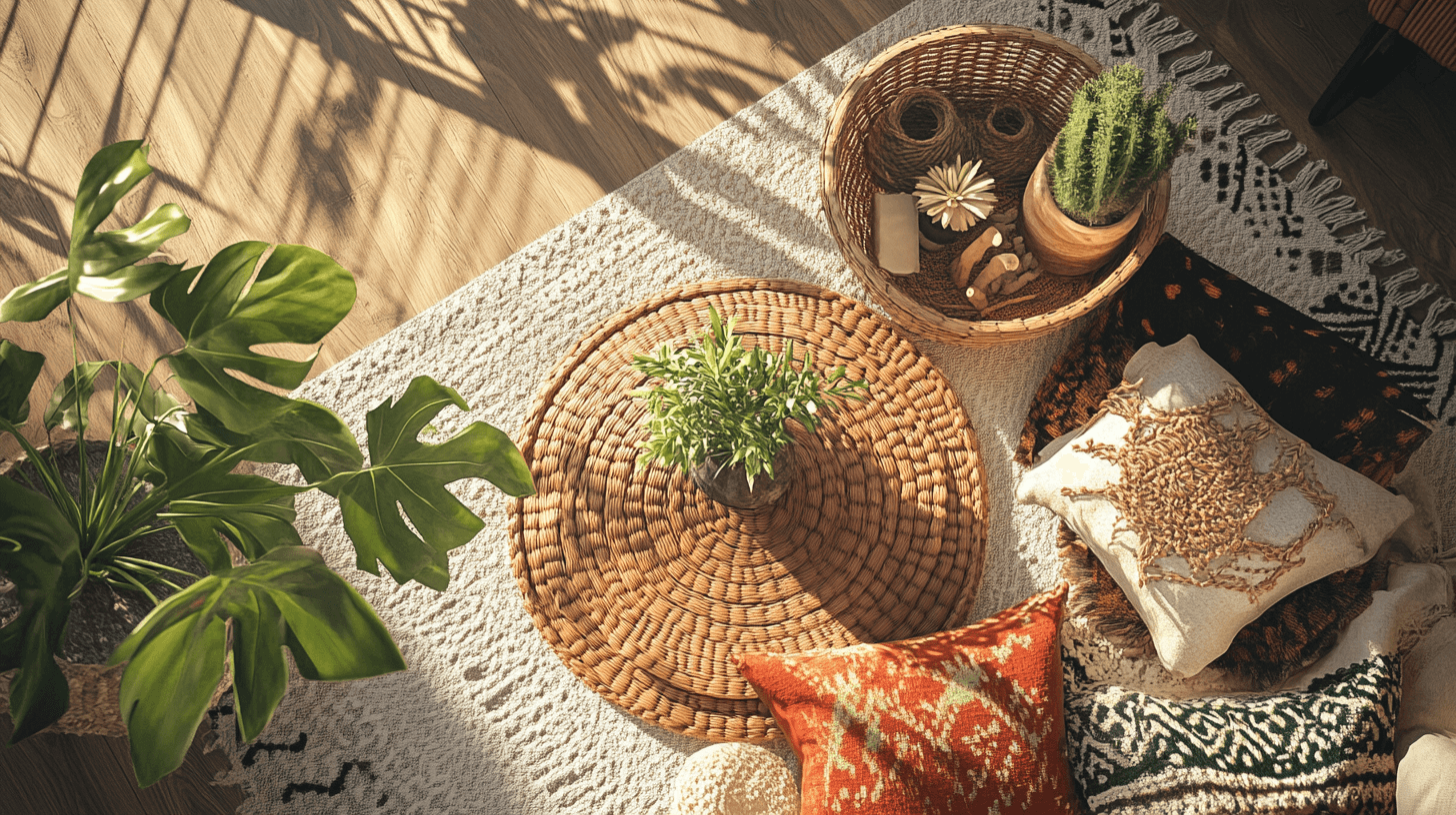 Decorazione in stile Zen Boho: Materiali naturali e accenti creativi