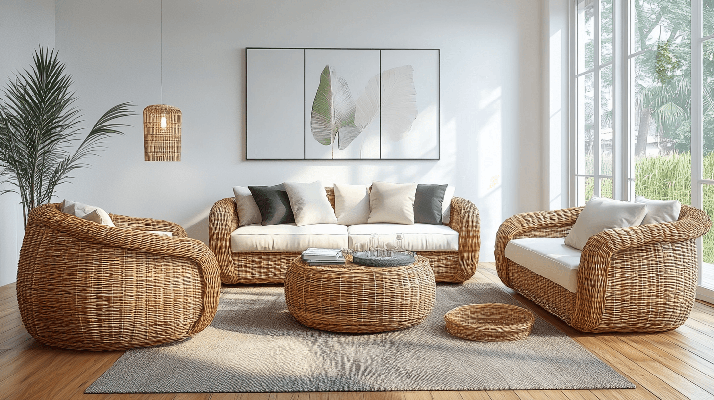 Mobili in rattan per interni: Aggiungere accenti eleganti