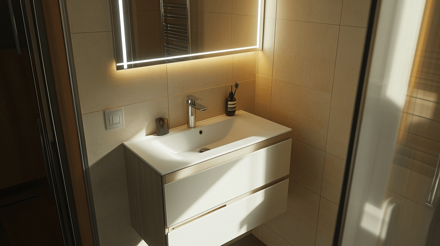 Mobili salvaspazio per il bagno degli ospiti