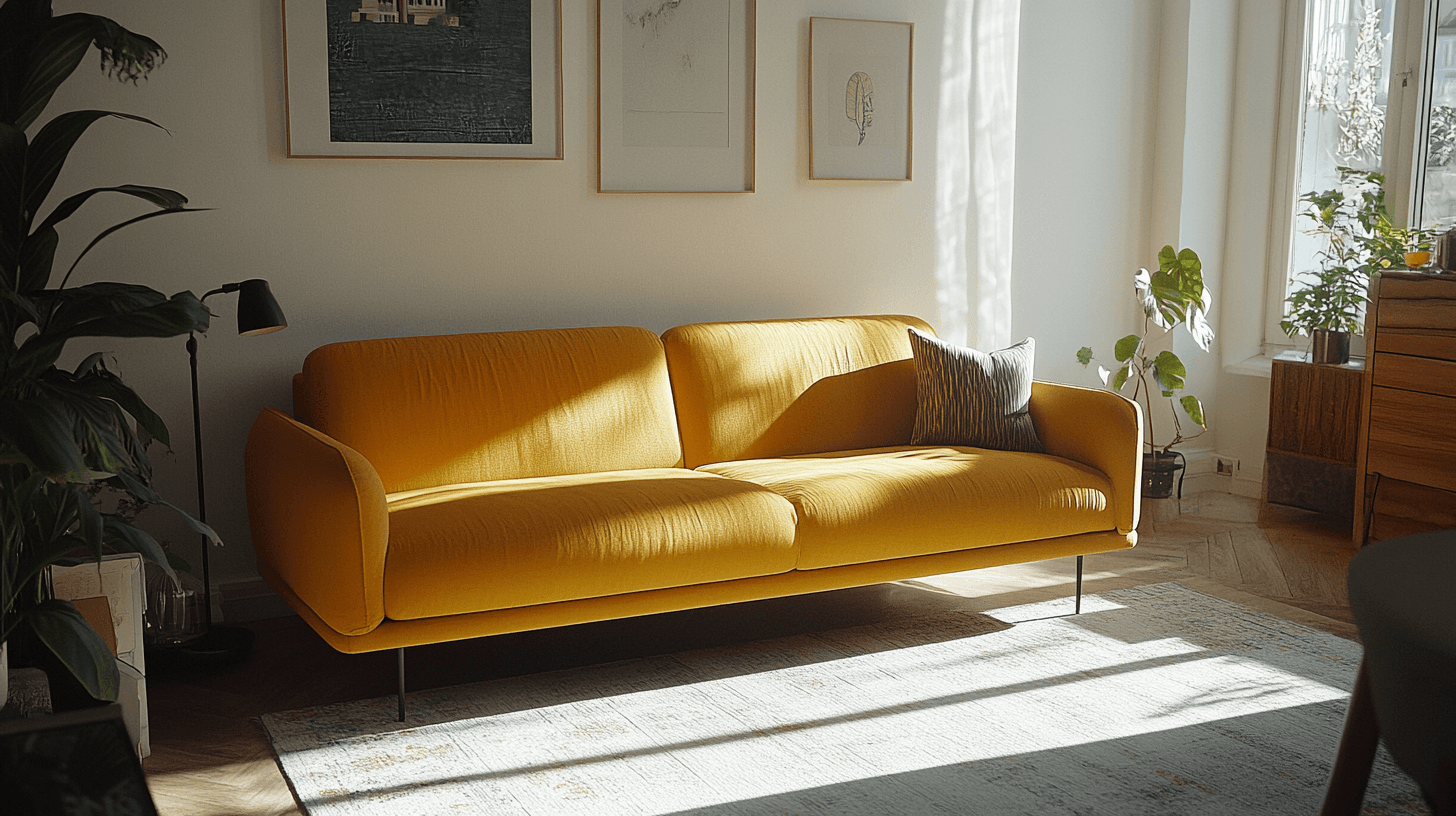 Mobili color senape come pezzi forti