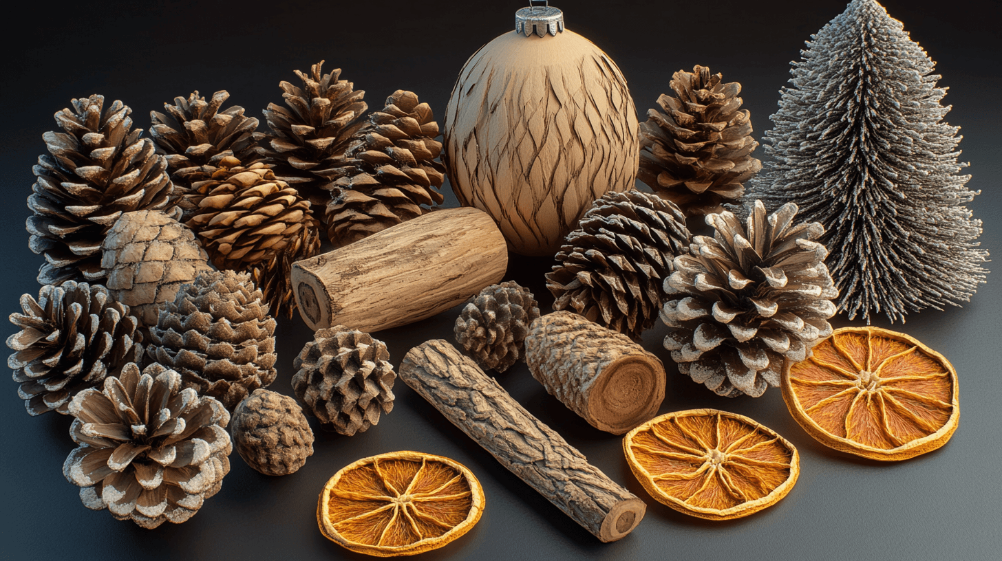 Materiali naturali per una decorazione natalizia ecologica