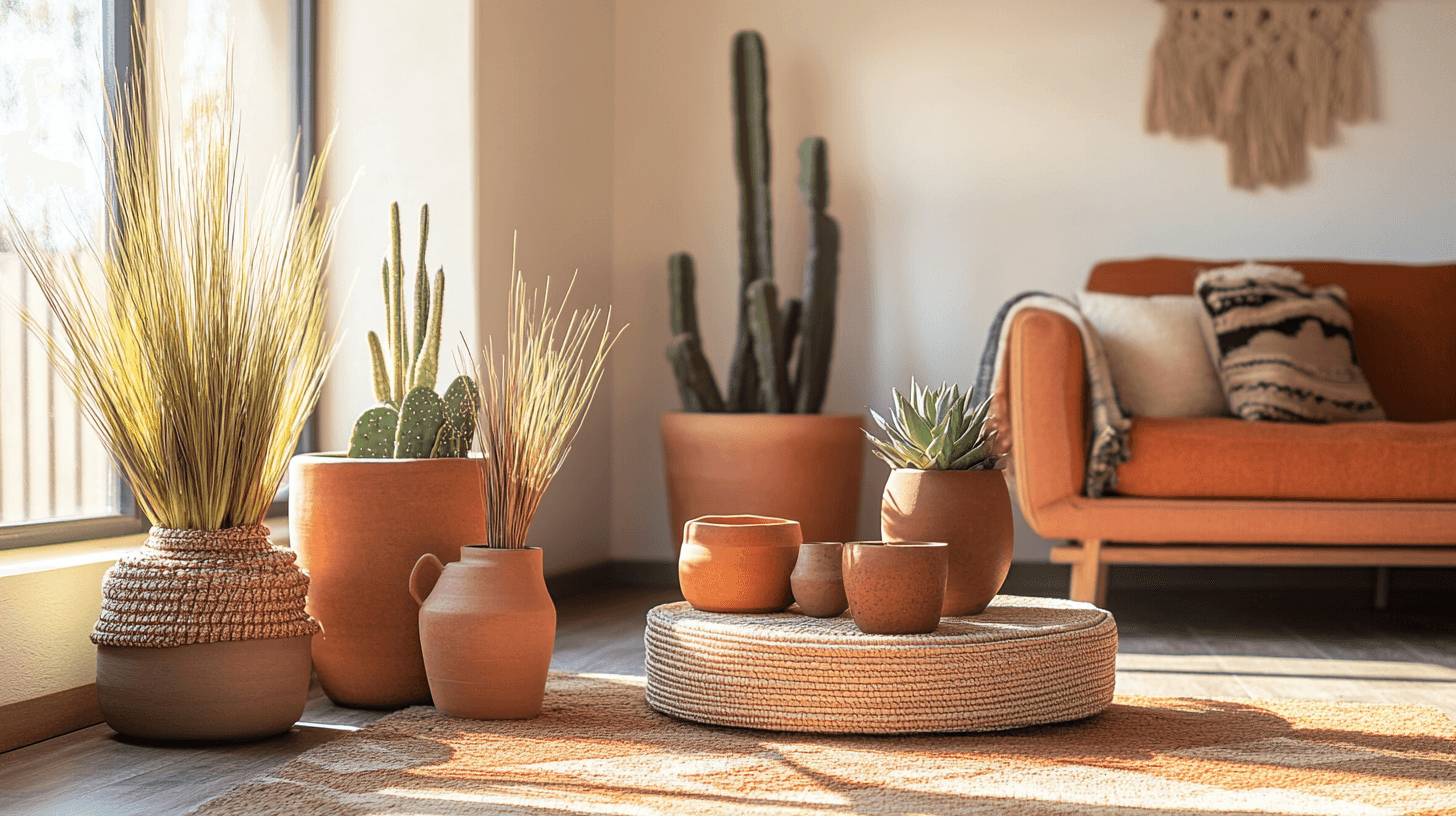 Decorazione in stile deserto: accessori e piante
