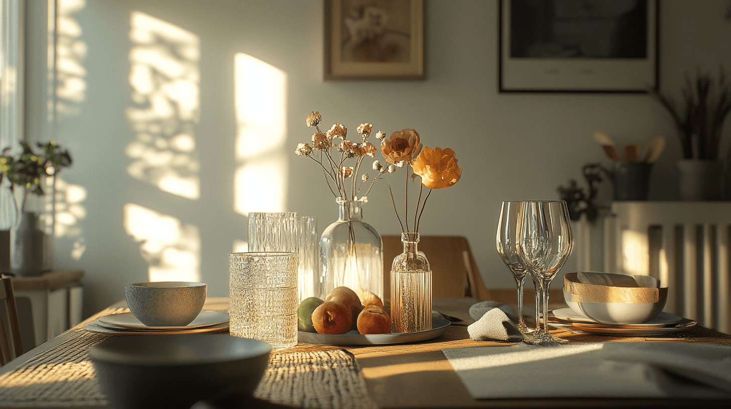 Decorazione elegante per la sala da pranzo