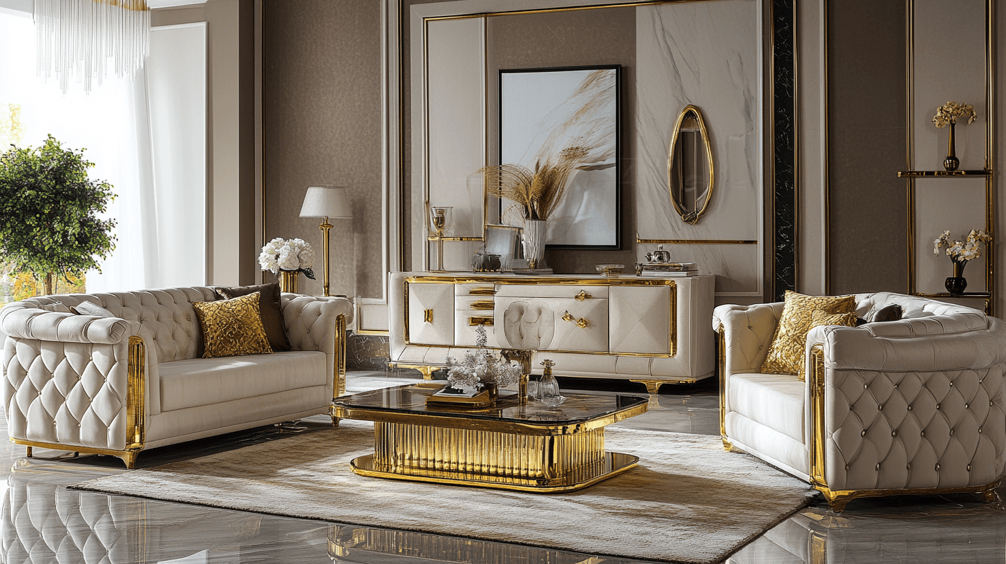 Accenti dorati: Lusso ed eleganza nella tua casa