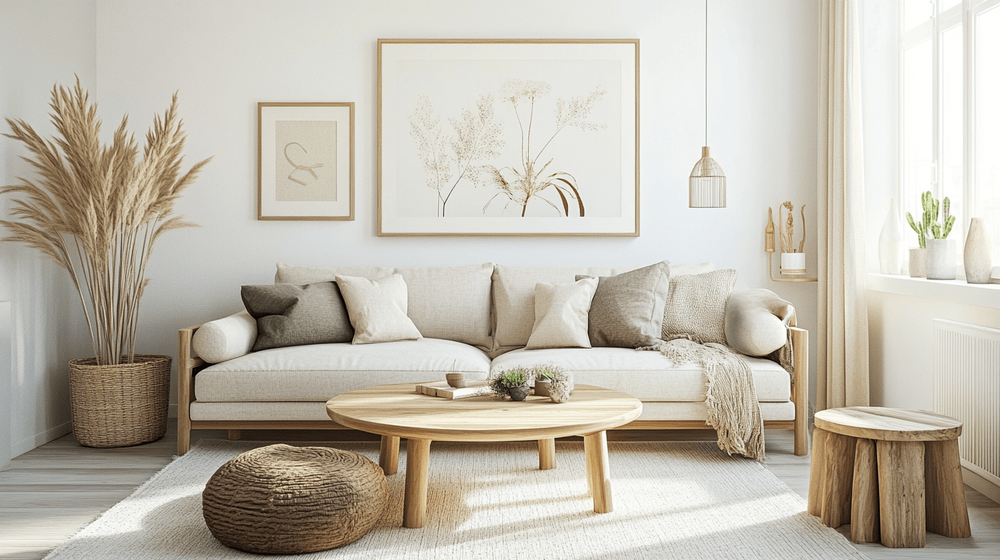Soggiorno in stile scandinavo: Colori chiari e materiali naturali
