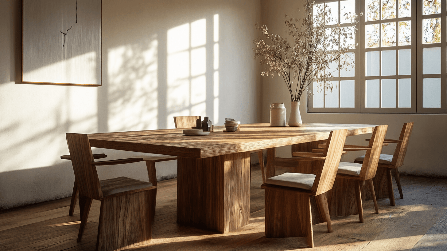 Mobili in legno come fulcro della sala da pranzo