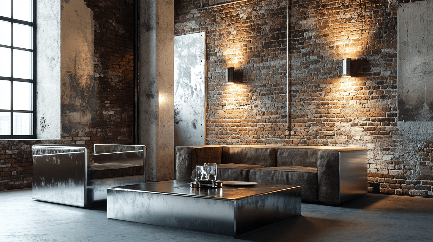 Decorare con metallo: industriale e moderno