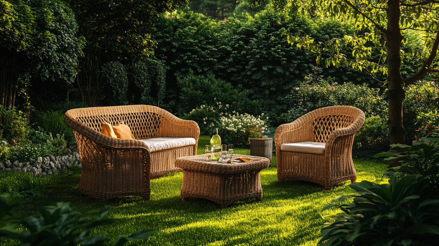 Mobili da giardino in vimini: riscoprire i materiali naturali