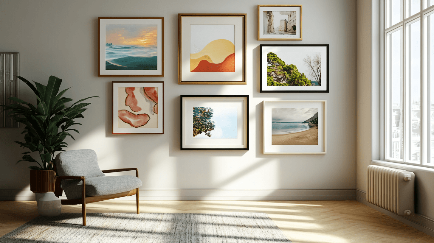 Progettare le pareti della galleria: Il mix perfetto di cornici e arte
