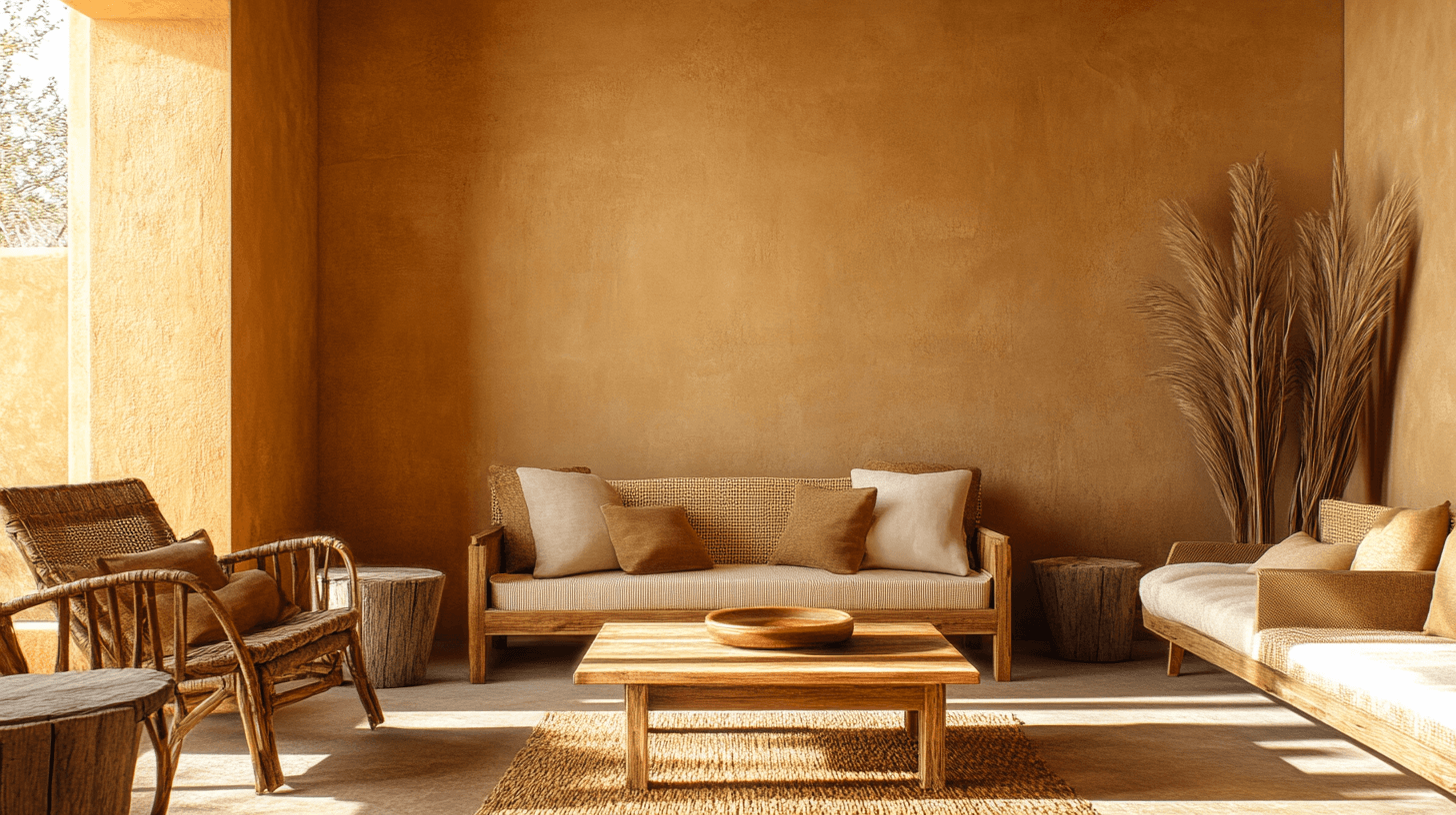 Combinazione di colori naturali con altri materiali