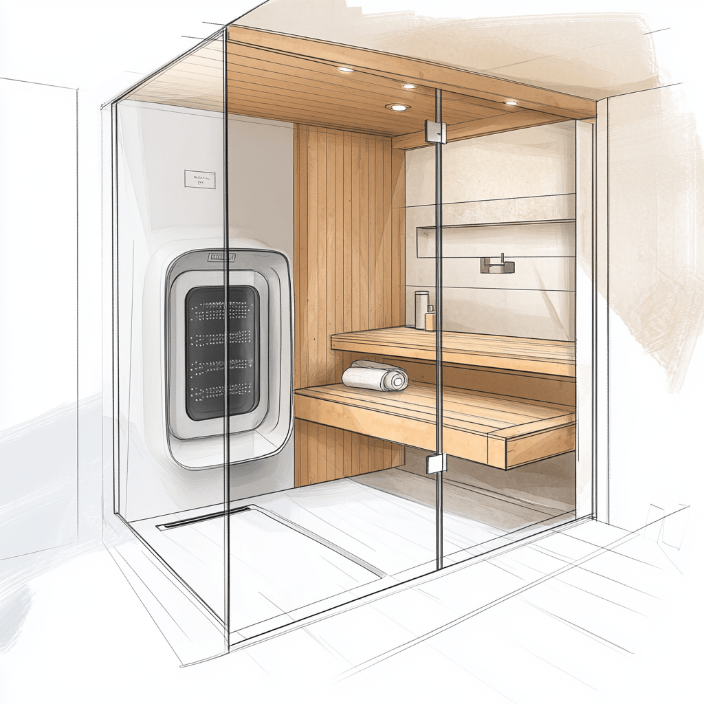 Pianificazione e design di un bagno con sauna integrata