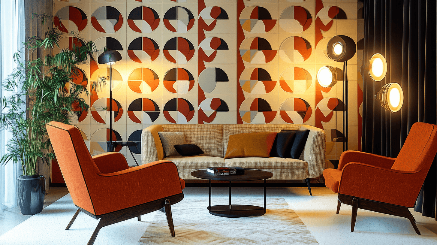 Elementi decorativi in stile Mid-Century Modern