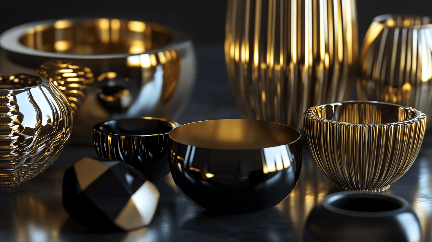 Decorazione in oro e nero: dare accenti