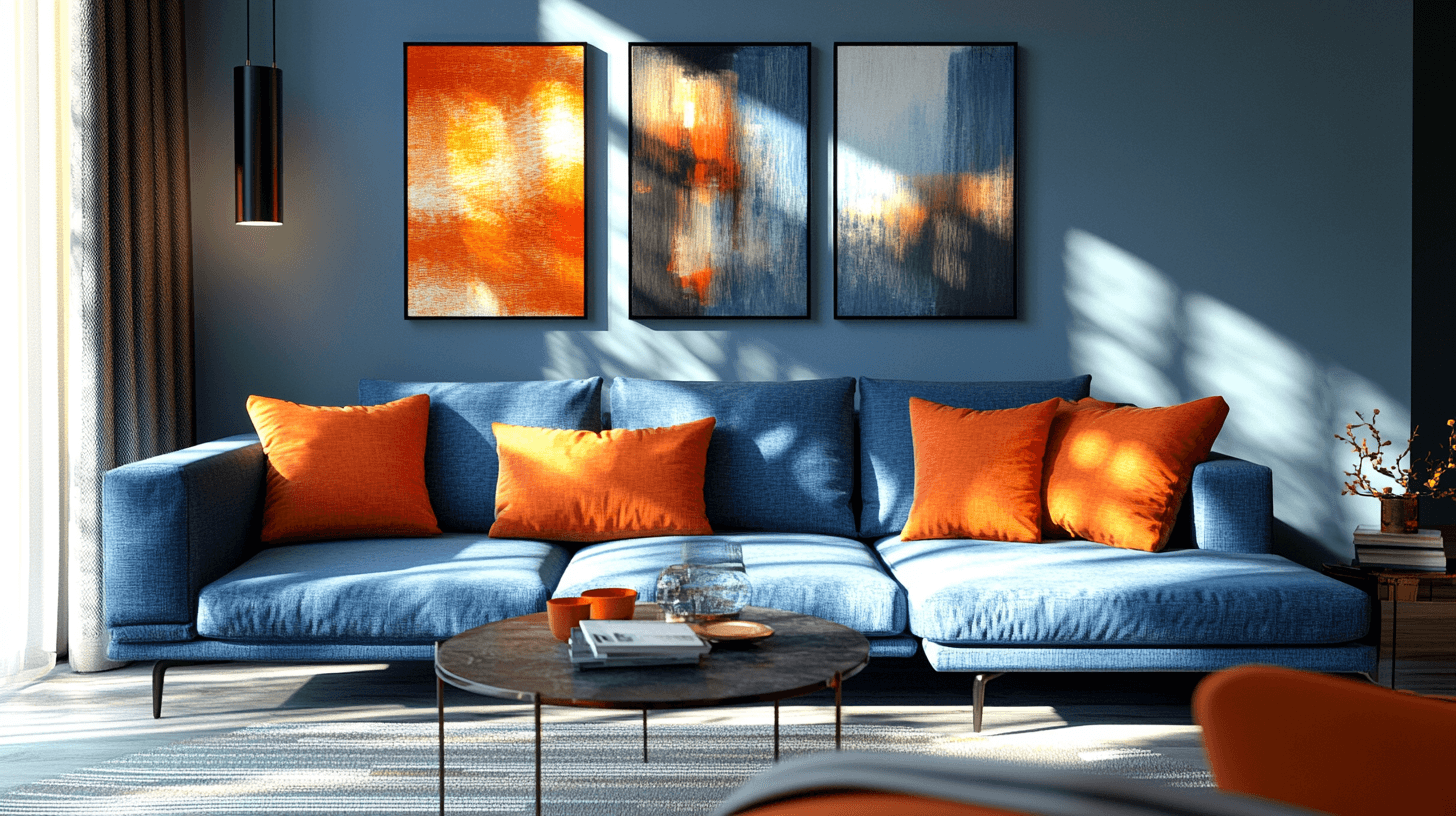 Blu e arancione: Mix fresco per spazi moderni