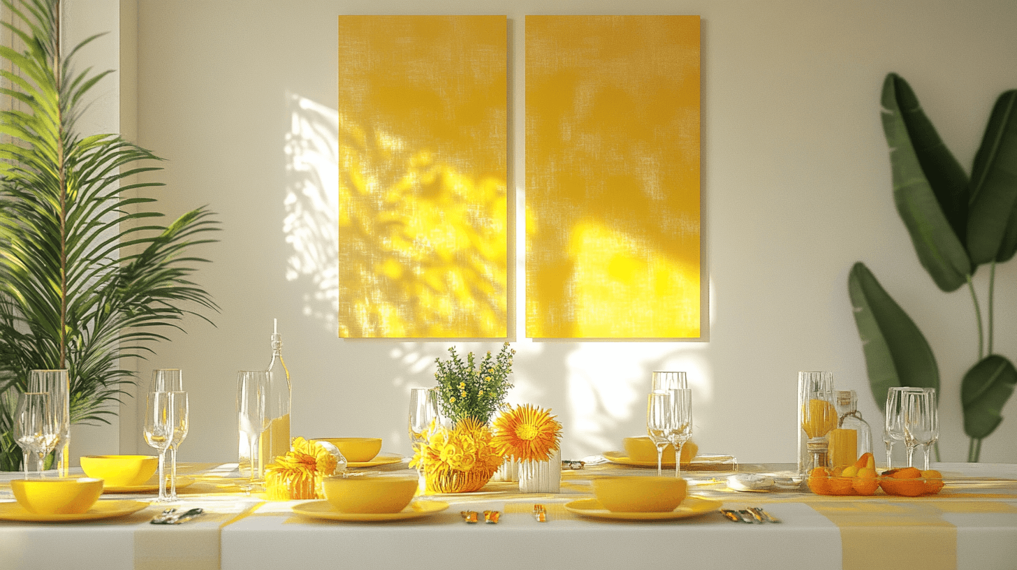 Accenti decorativi in giallo sole