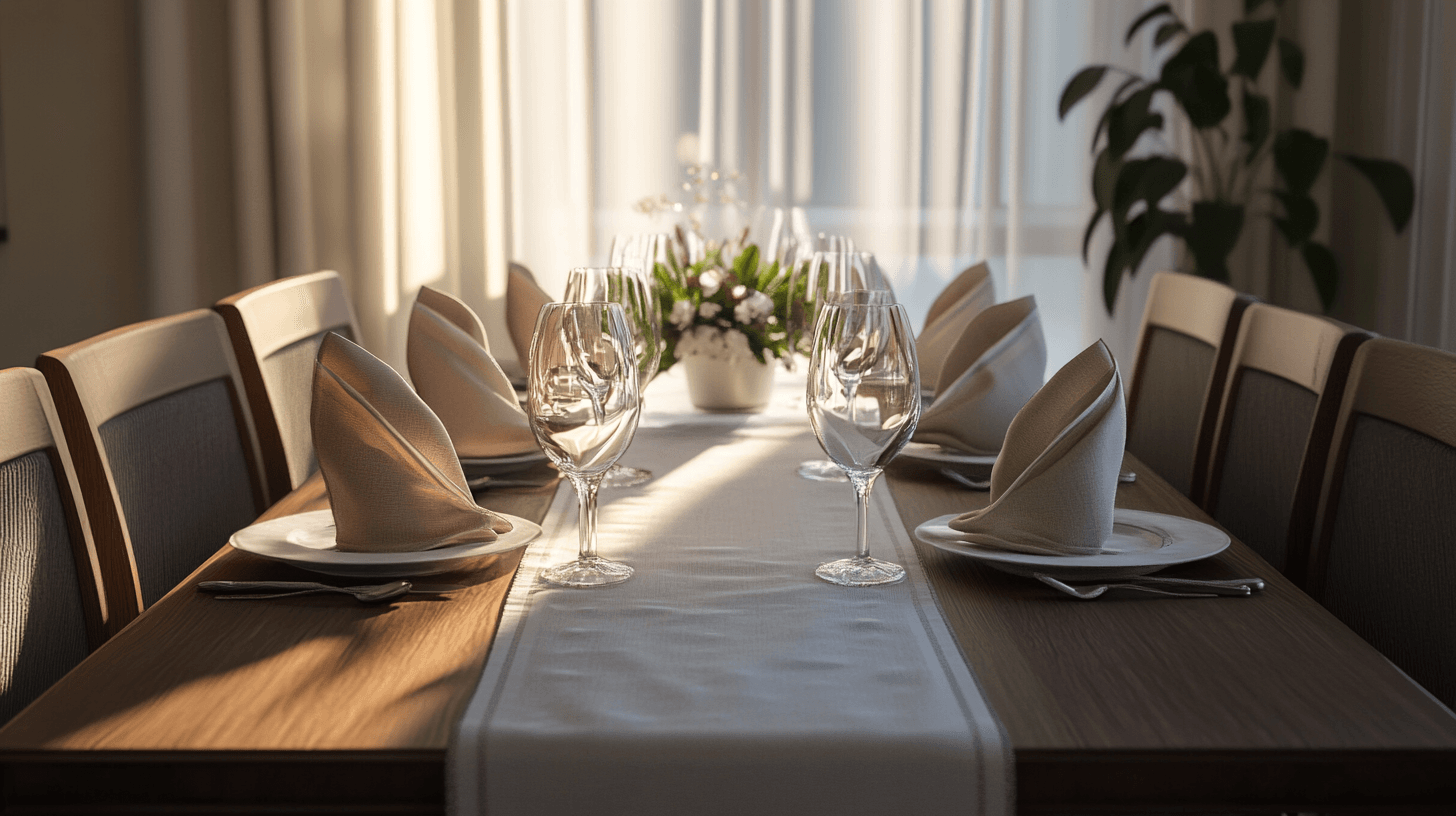 Eleganti runner da tavola e tovaglioli: La base per ogni decorazione