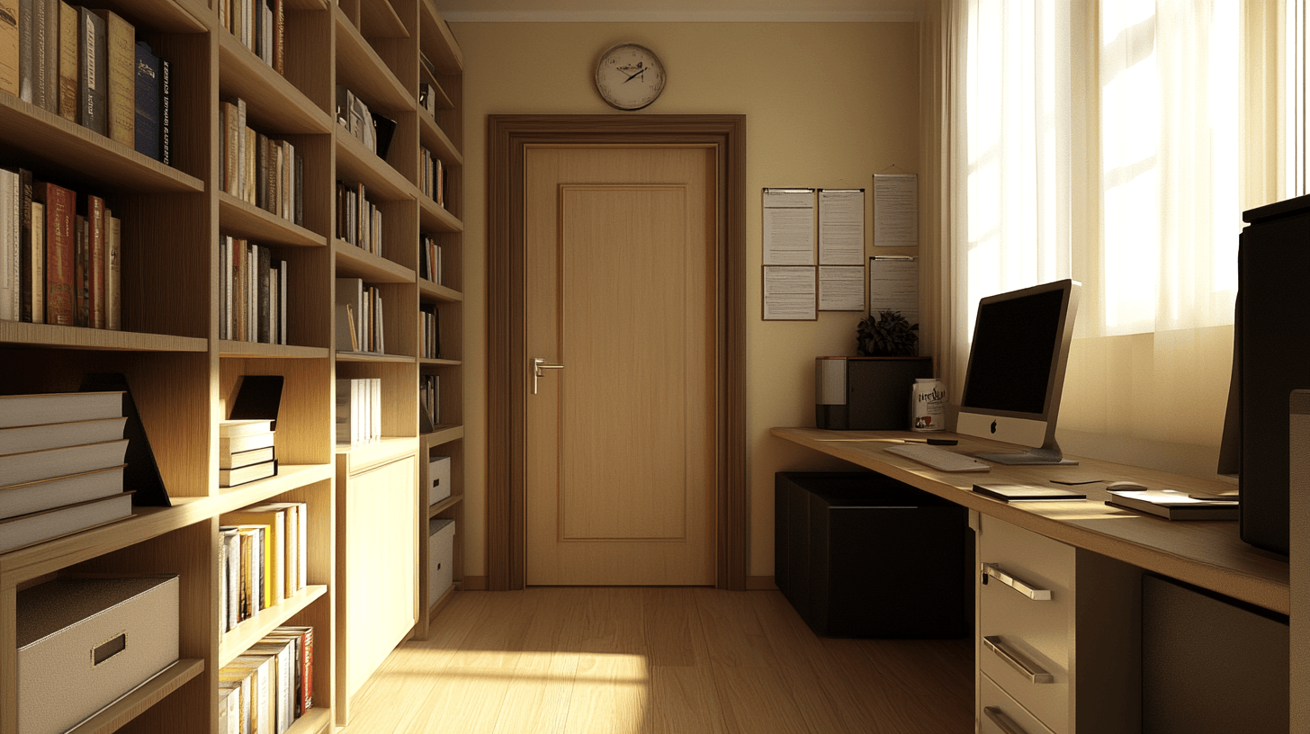 Soluzioni efficienti per l'home office nel corridoio