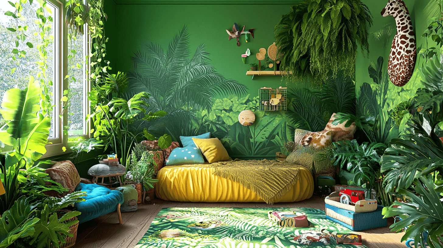 Cameretta in stile giungla: Idee creative e colorate