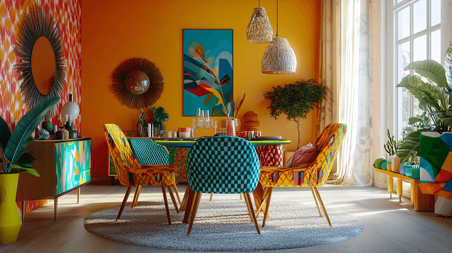 Mobili e accessori in colori vivaci